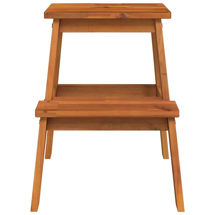 Tabouret-escabeau 2 marches 40x38x50 cm Bois d'acacia solide - 4