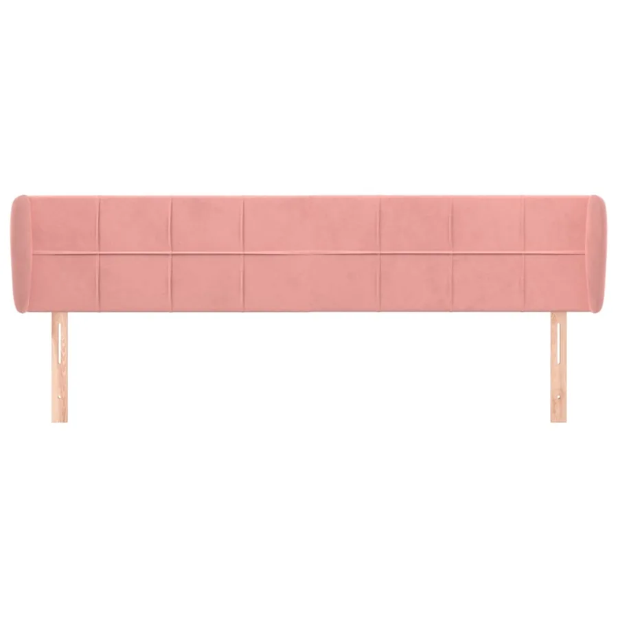 Tête de lit avec oreilles Rose 183x23x78/88 cm Velours - 3