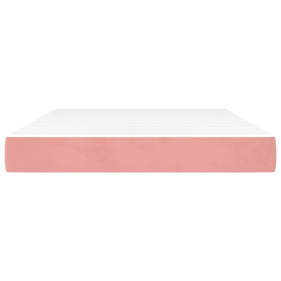 Matelas de lit à ressorts ensachés fermeté moyenne Rose 140x200x20 cm Velours - 3
