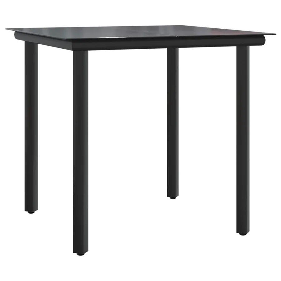 Ensemble à manger de jardin coussins 5pcs Noir Résine tressée - 6