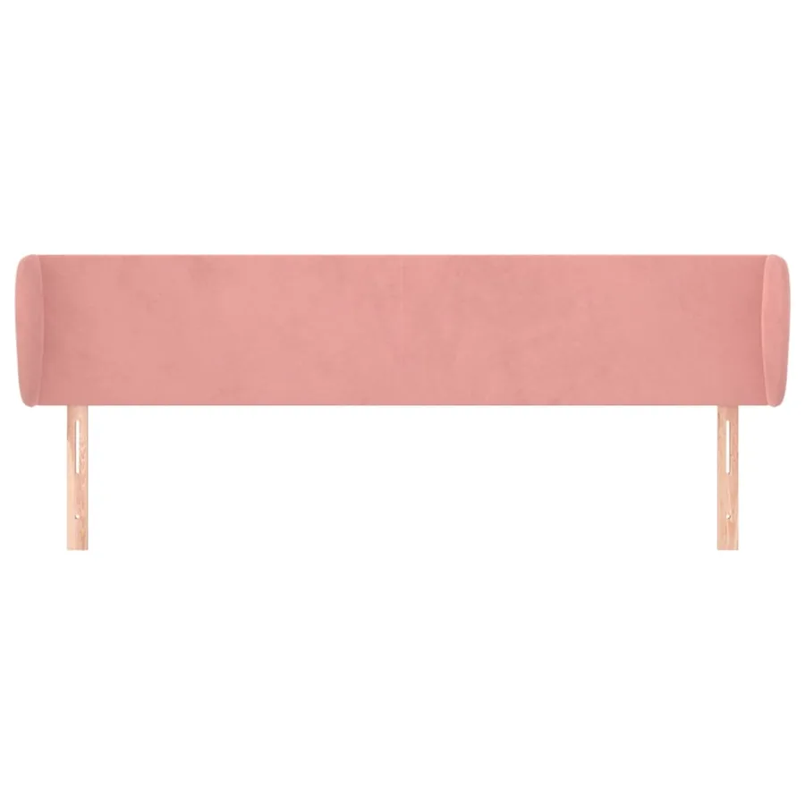 Tête de lit avec oreilles Rose 203x23x78/88 cm Velours - 3