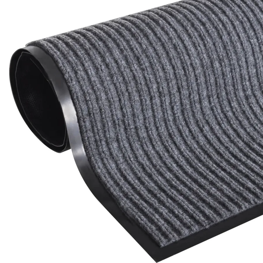 Tapis d'entrée gris 120 x 180 cm PVC - 2