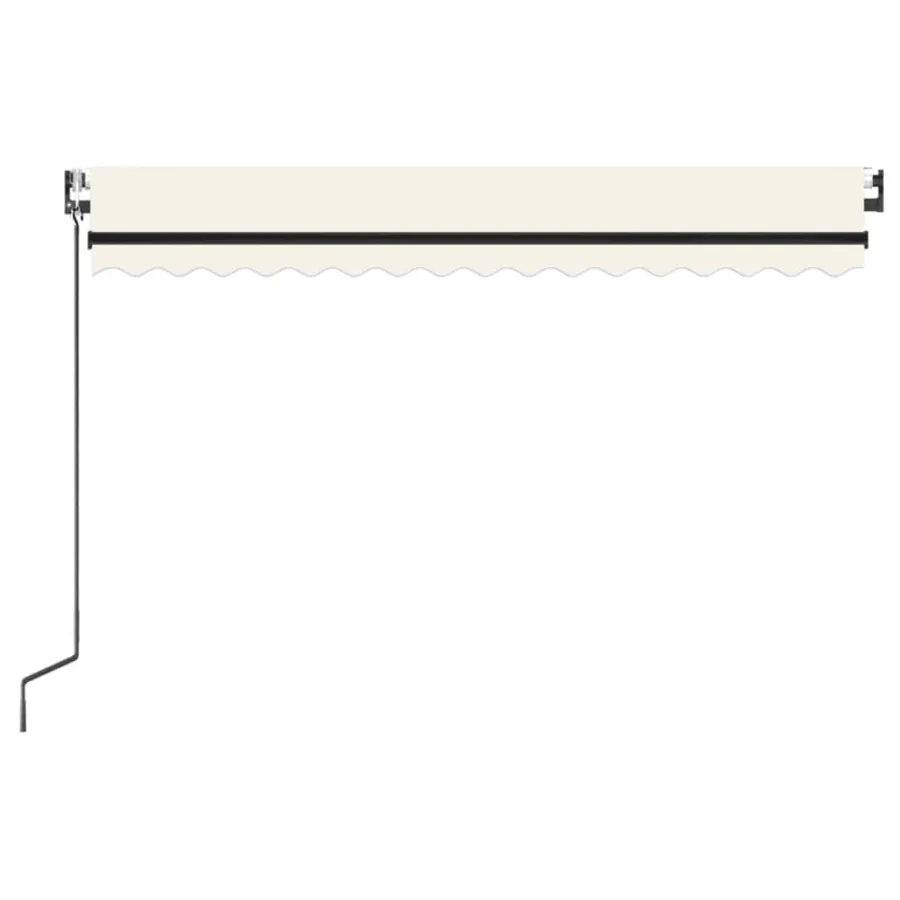 Auvent automatique avec capteur de vent et LED 450x300 cm Crème - 4