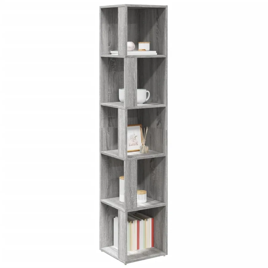 Armoire d'angle Sonoma gris 33x33x164,5 cm Bois d'ingénierie - 6
