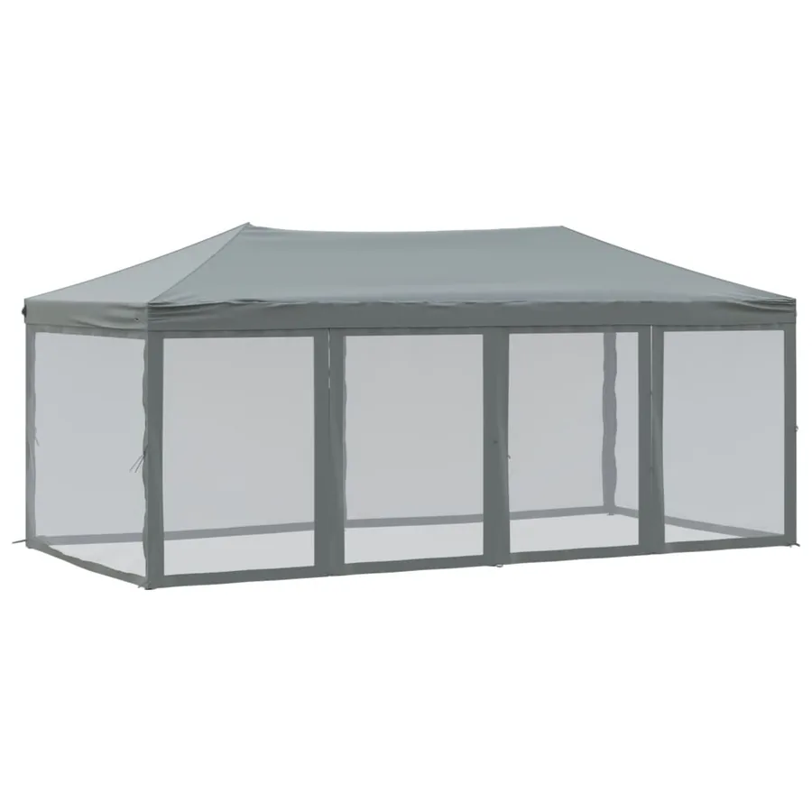 Tente de réception pliable avec parois Anthracite 3x6 m - 2