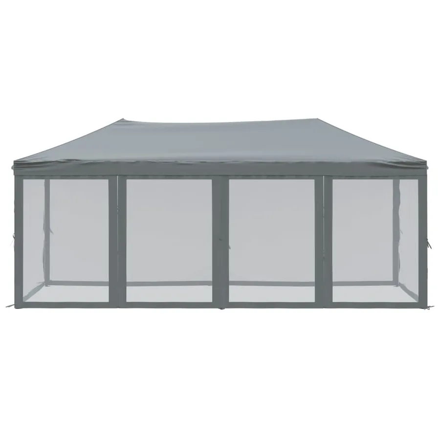 Tente de réception pliable avec parois Anthracite 3x6 m - 3