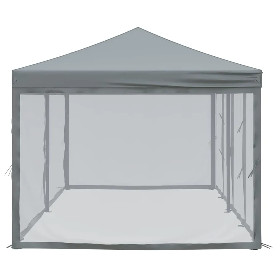 Tente de réception pliable avec parois Anthracite 3x6 m - 4