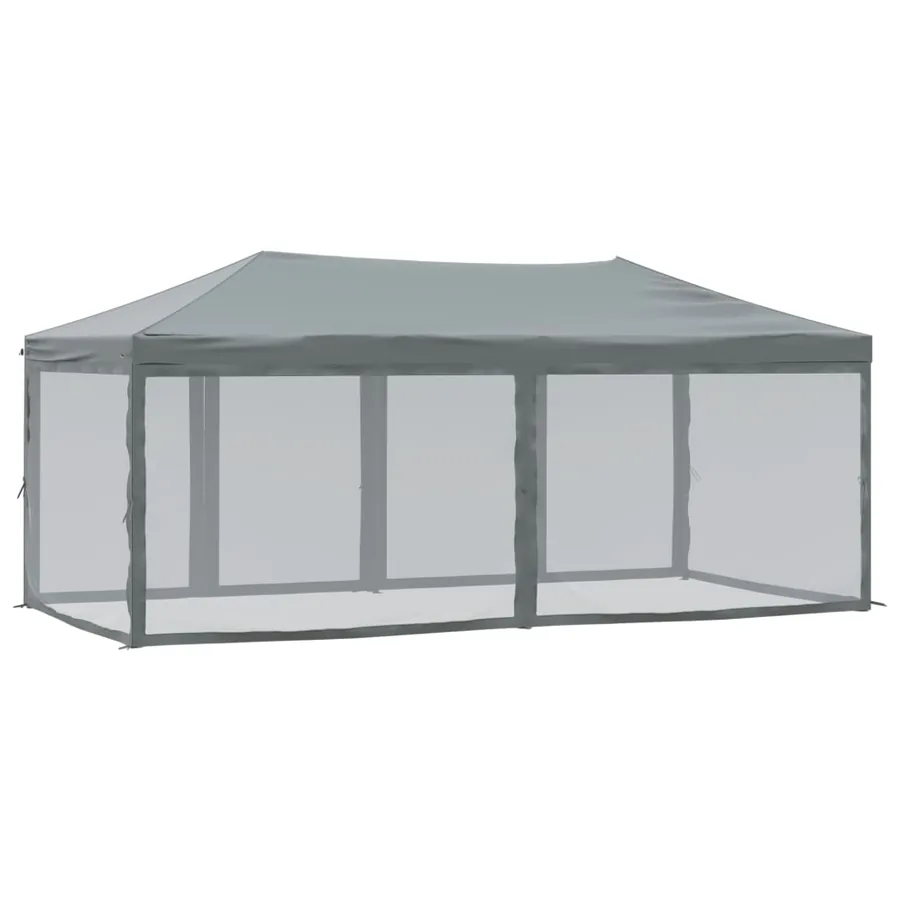 Tente de réception pliable avec parois Anthracite 3x6 m - 5