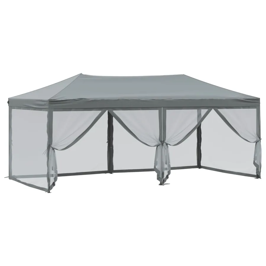 Tente de réception pliable avec parois Anthracite 3x6 m - 6
