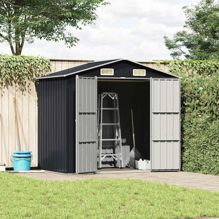 Abri de jardin Anthracite 205x129x183 cm Acier galvanisé - 2