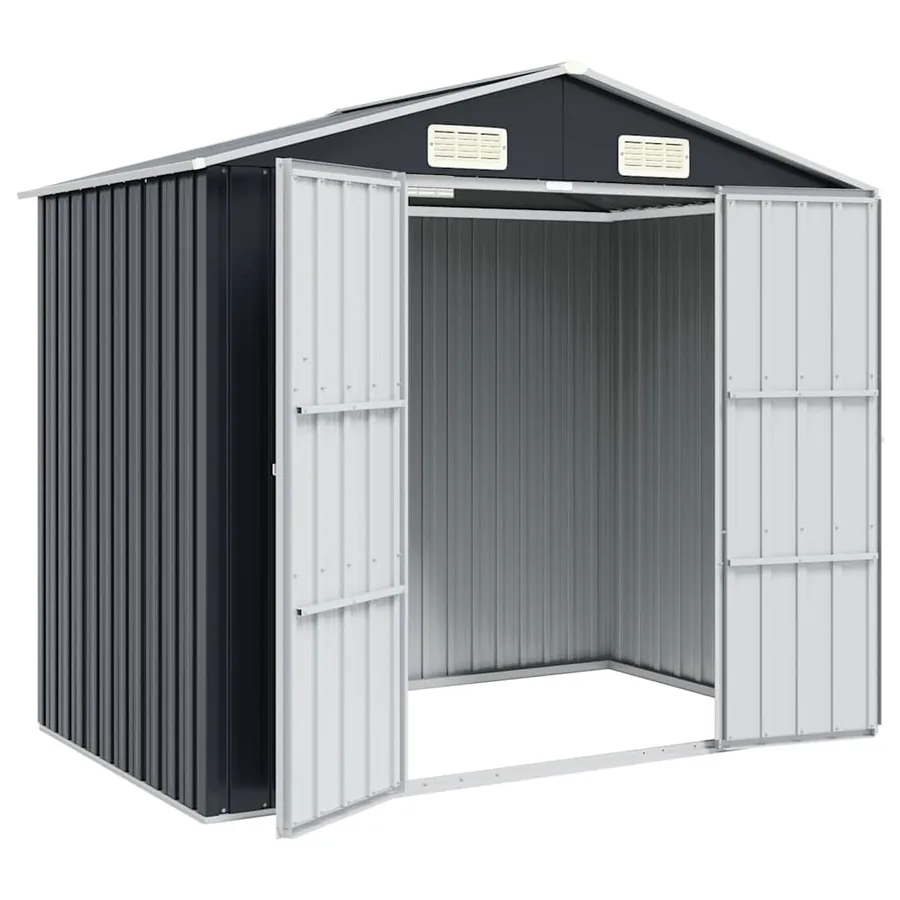 Abri de jardin Anthracite 205x129x183 cm Acier galvanisé - 3