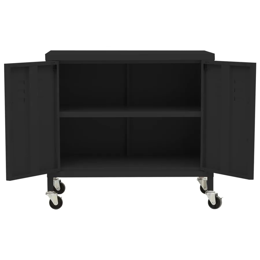 Armoire de rangement Noir 60x35x56 cm Acier - 6