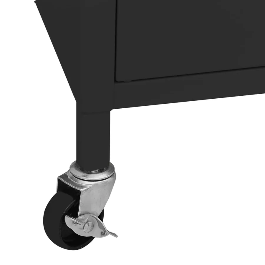 Armoire de rangement Noir 60x35x56 cm Acier - 8