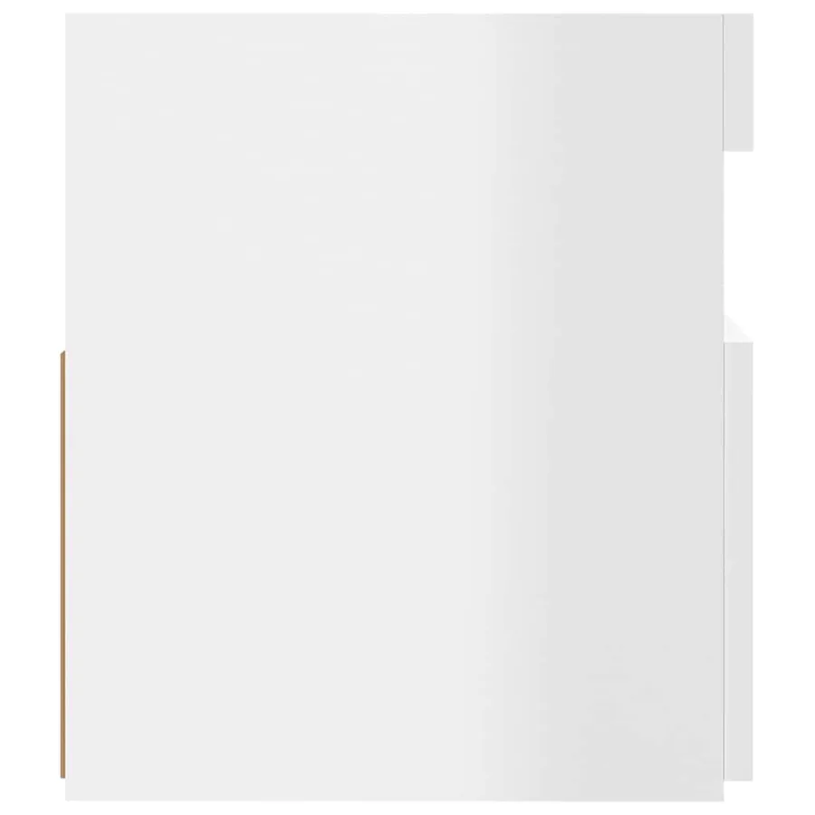 Meuble TV avec lumières LED blanc brillant 120x35x40 cm - 9