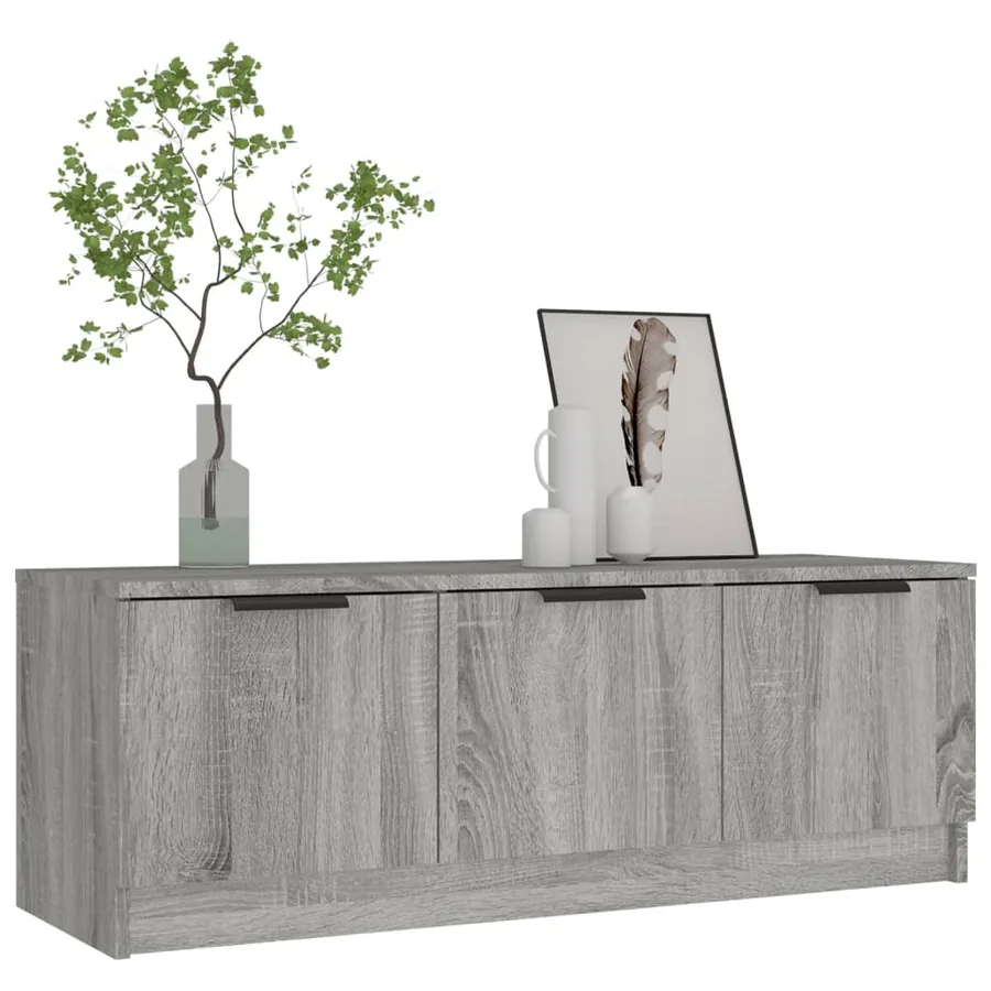 Meuble TV Sonoma gris 102x35x36,5 cm Bois d'ingénierie - 5