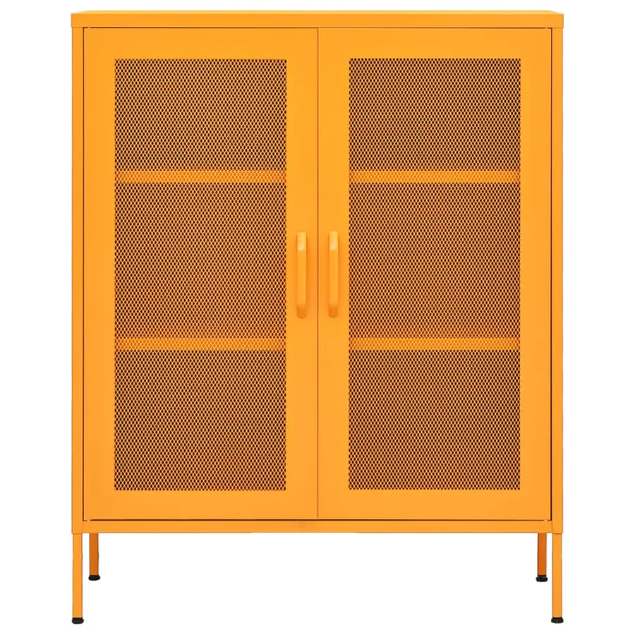 Armoire de rangement Jaune moutarde 80 x 35 x 101,5 cm Acier - 3