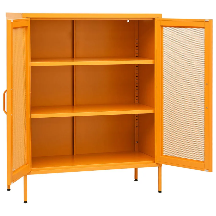 Armoire de rangement Jaune moutarde 80 x 35 x 101,5 cm Acier - 4