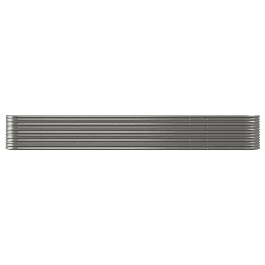 Lit surélevé de jardin Acier enduit de poudre 512x80x68 cm gris - 3