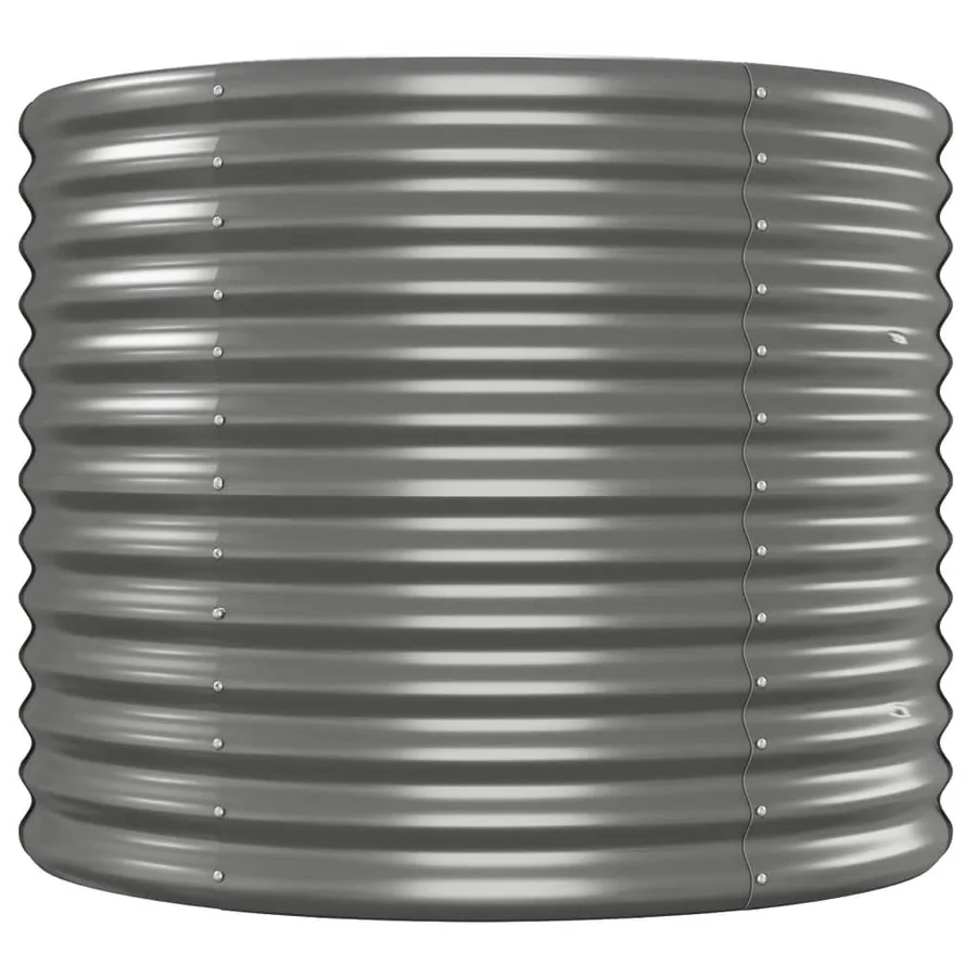 Lit surélevé de jardin Acier enduit de poudre 512x80x68 cm gris - 4