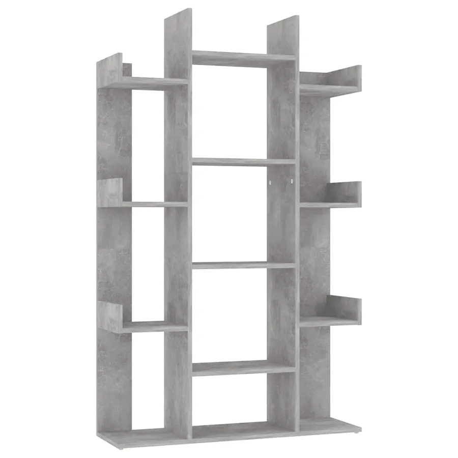 Bibliothèque Gris béton 86x25,5x140 cm Bois d’ingénierie - 2