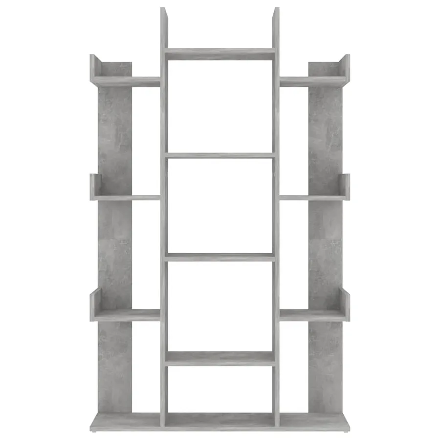 Bibliothèque Gris béton 86x25,5x140 cm Bois d’ingénierie - 4
