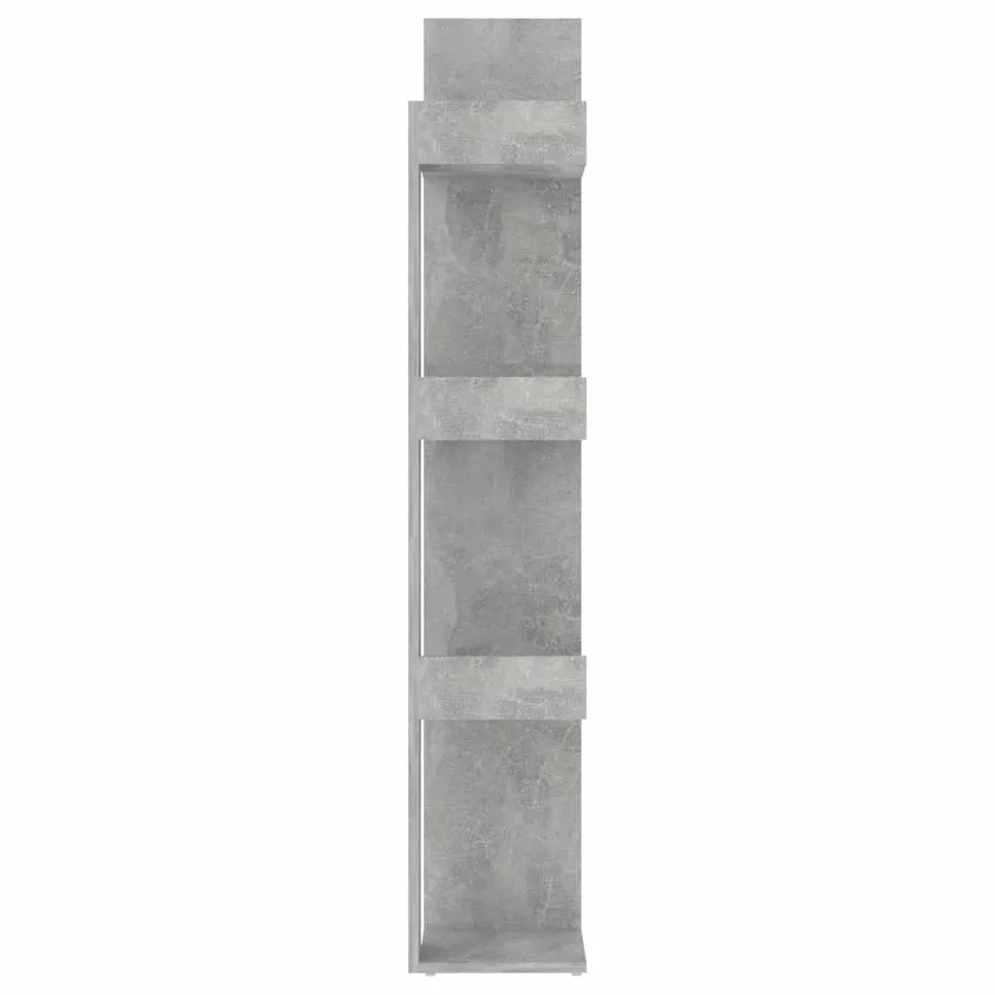 Bibliothèque Gris béton 86x25,5x140 cm Bois d’ingénierie - 5