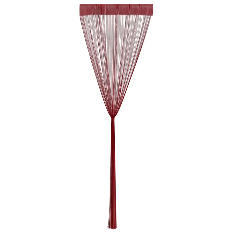 Rideau en fils 2 pcs 100 x 250 cm Bordeaux - 5