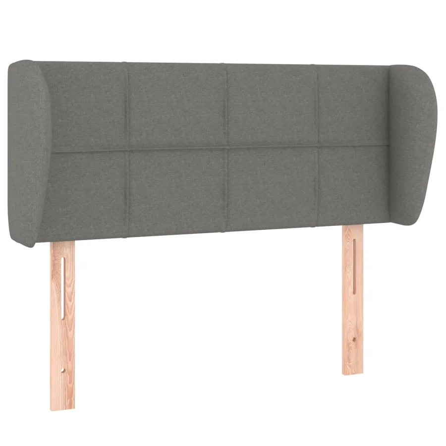 Tête de lit avec oreilles Gris foncé 83x23x78/88 cm Tissu - 2
