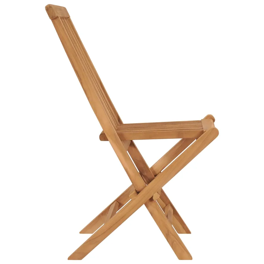 Chaises pliables de jardin lot de 6 Bois de teck solide - 5