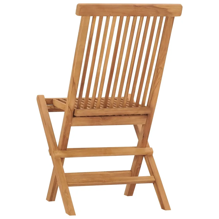 Chaises pliables de jardin lot de 6 Bois de teck solide - 6