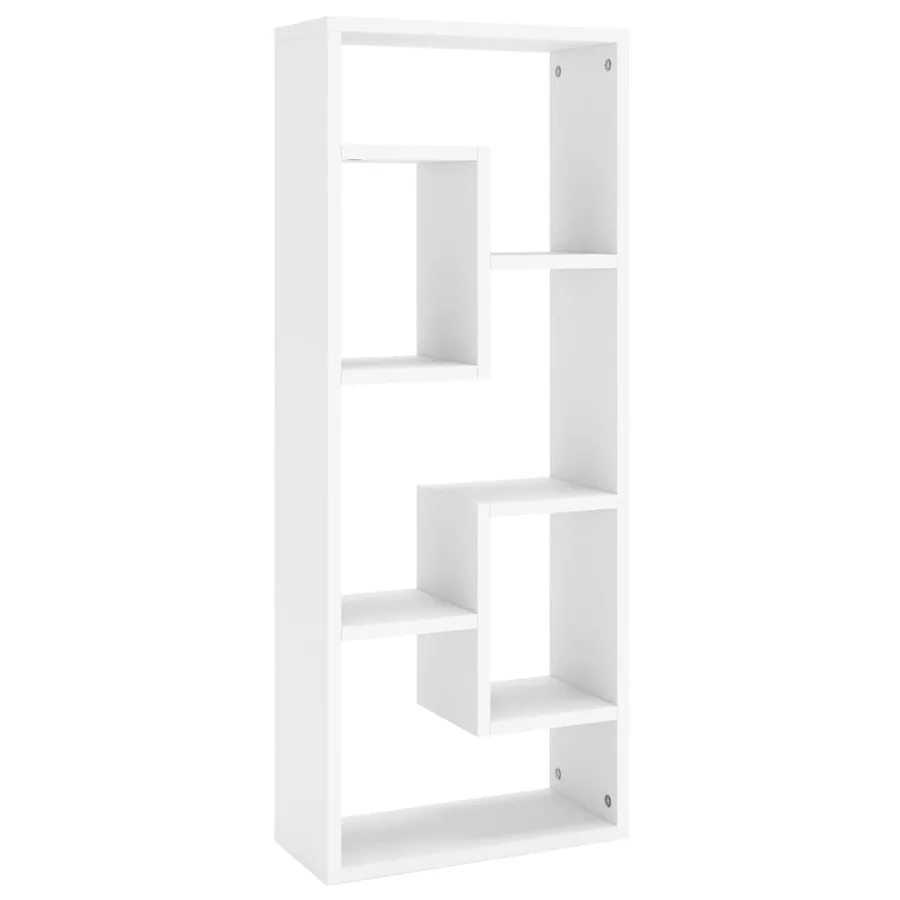 Étagère murale Blanc 36x16x90 cm Bois d'ingénierie - 2