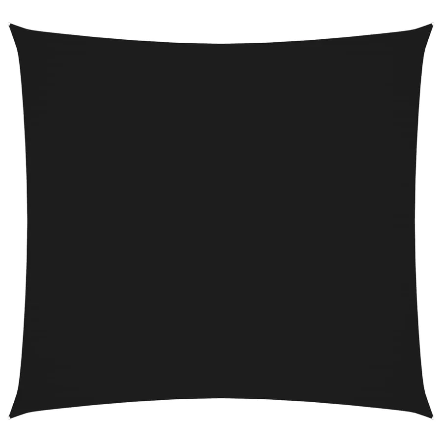 Voile de parasol tissu oxford carré 2,5x2,5 m noir - 2