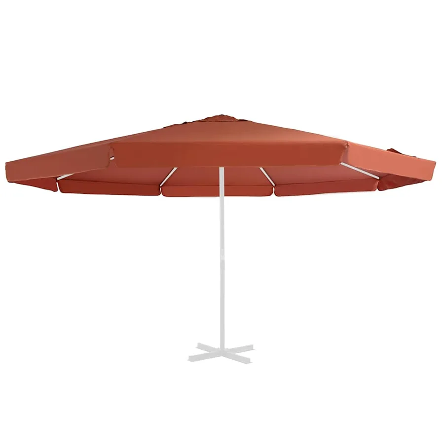Tissu de remplacement de parasol d'extérieur Terre cuite 500 cm - 2