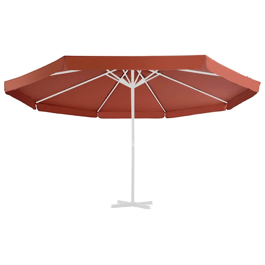 Tissu de remplacement de parasol d'extérieur Terre cuite 500 cm - 3