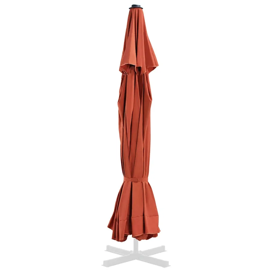 Tissu de remplacement de parasol d'extérieur Terre cuite 500 cm - 4