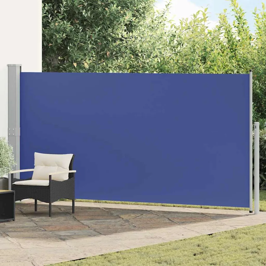 Auvent latéral rétractable 160 x 500 cm Bleu
