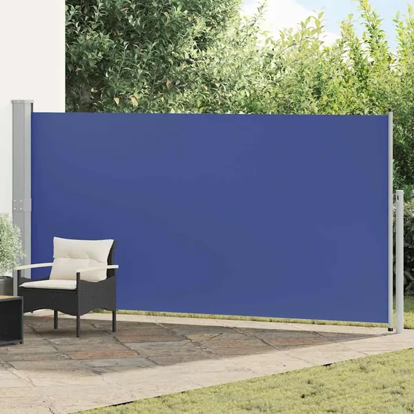 Auvent latéral rétractable 160 x 500 cm Bleu