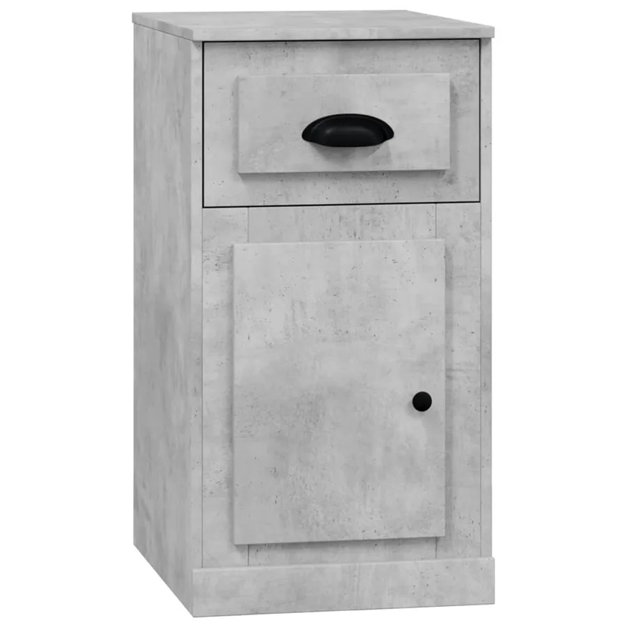 Armoire latérale avec tiroir gris béton 40x50x75 cm - 2