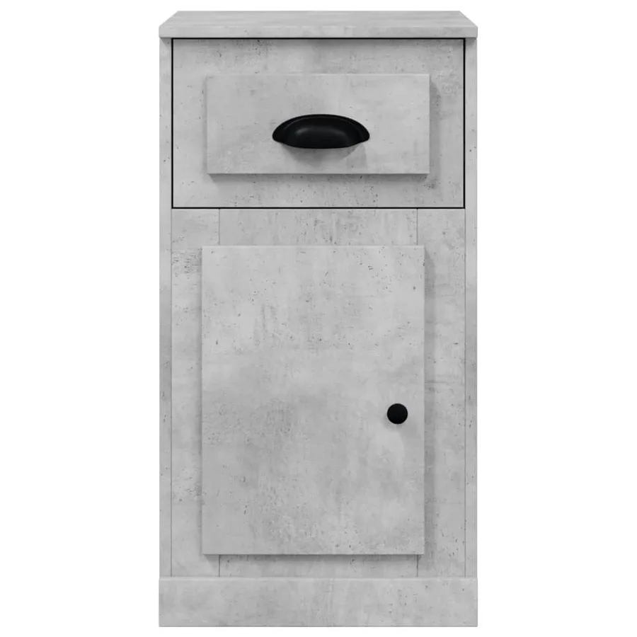 Armoire latérale avec tiroir gris béton 40x50x75 cm - 6