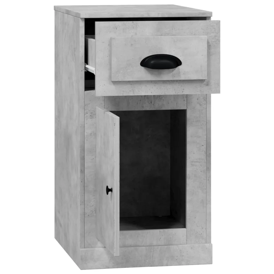 Armoire latérale avec tiroir gris béton 40x50x75 cm - 8