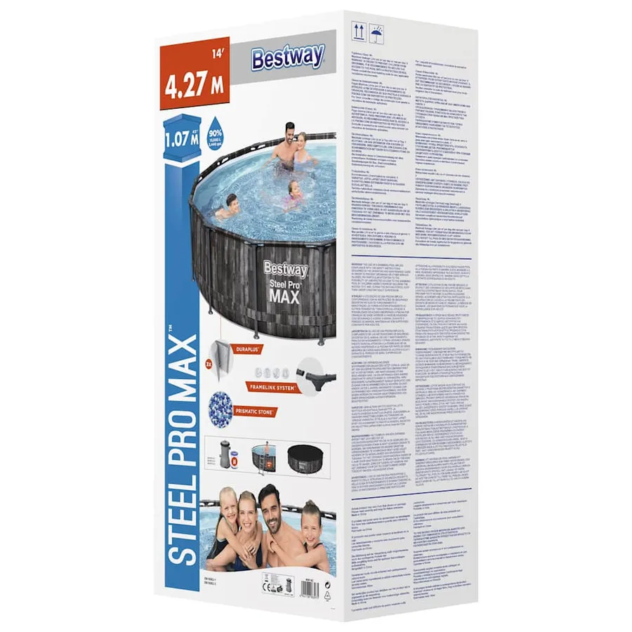 Bestway Ensemble de piscine ronde Steel Pro MAX 427x107 cm - 10