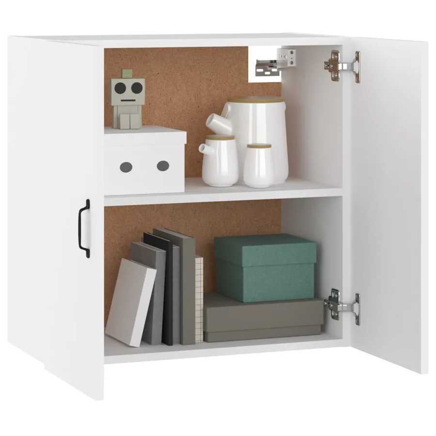 Armoire murale Blanc 60x31x60 cm Bois d'ingénierie - 4