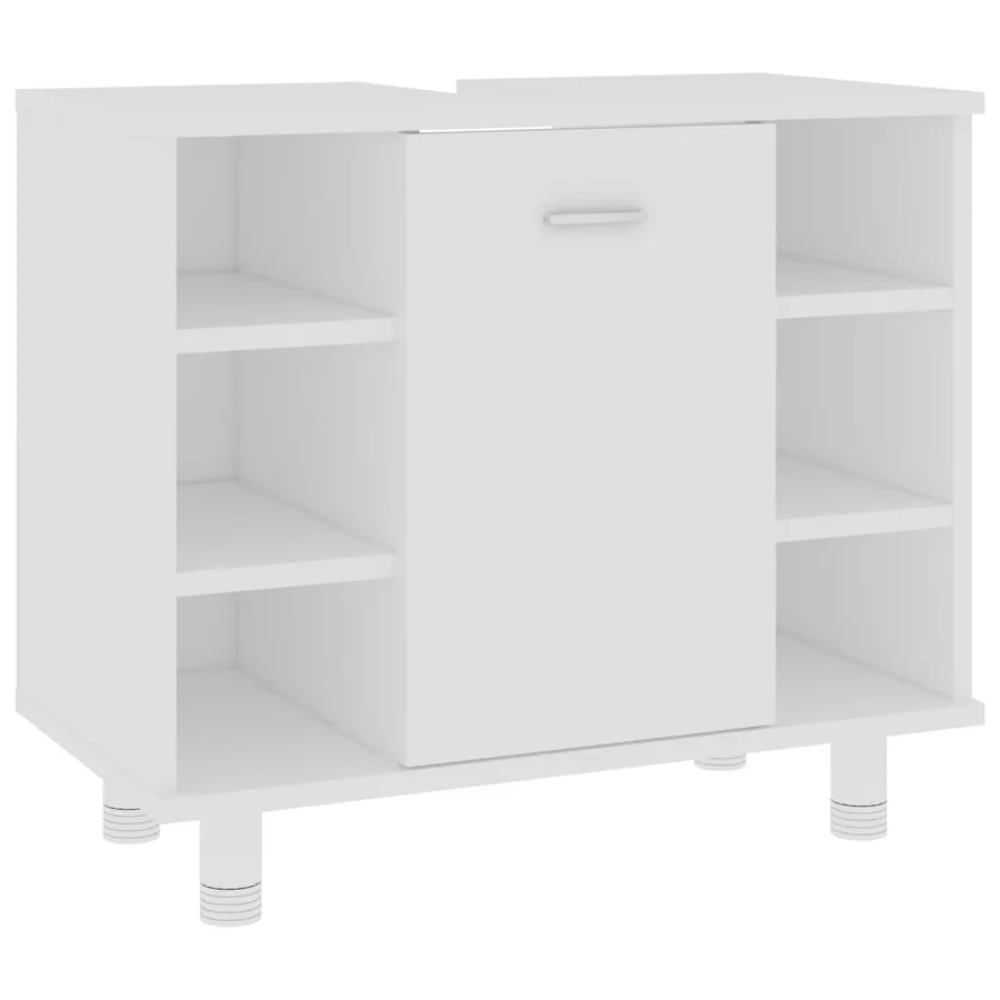 Ensemble de meubles de salle de bain 3pcs Blanc Bois ingénierie - 13