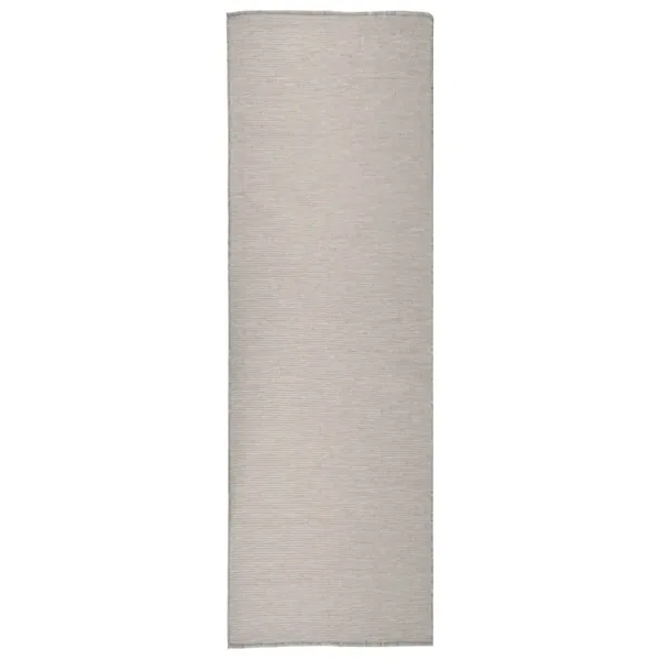 Tapis à tissage plat d'extérieur 80x250 cm gris clair