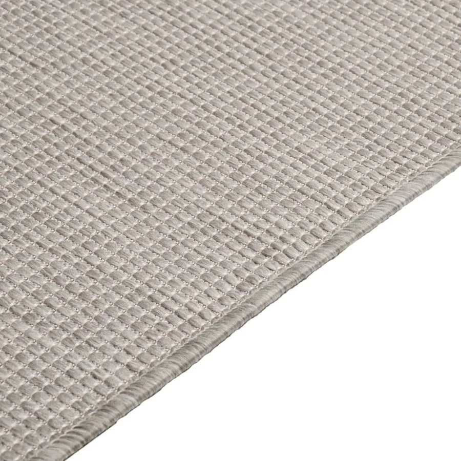 Tapis à tissage plat d'extérieur 80x250 cm gris clair - 4
