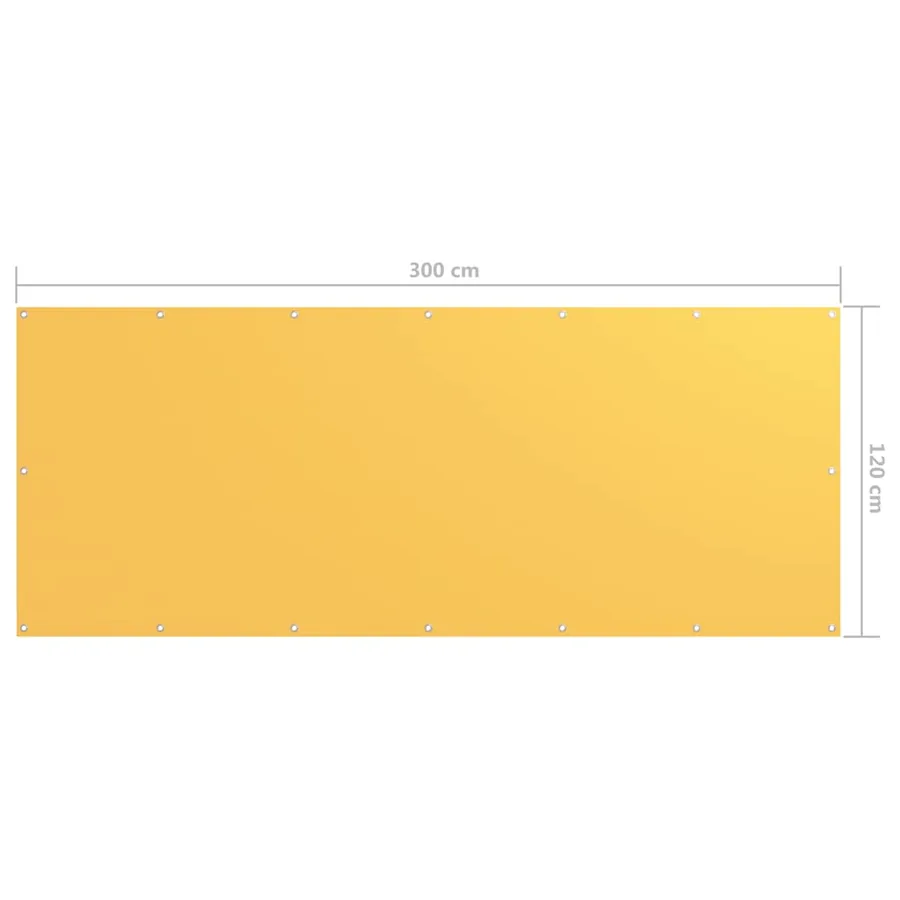 Écran de balcon Jaune 120x300 cm Tissu Oxford - 5