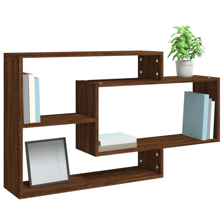 Étagère murale Chêne marron 104x20x58,5 cm Bois d'ingénierie - 5