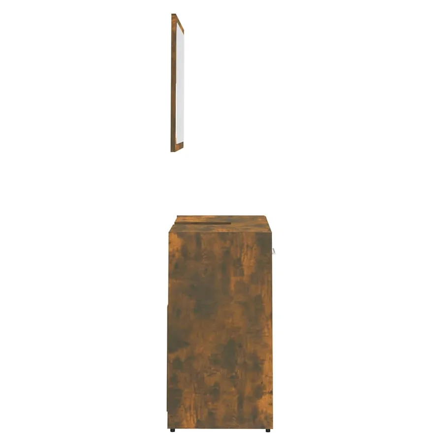 Meubles de salle de bain Chêne fumé Bois d'ingénierie - 7
