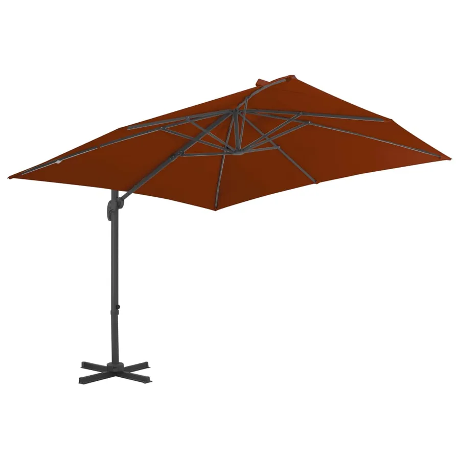 Parasol de jardin en porte-à-faux avec mât en aluminium - 2