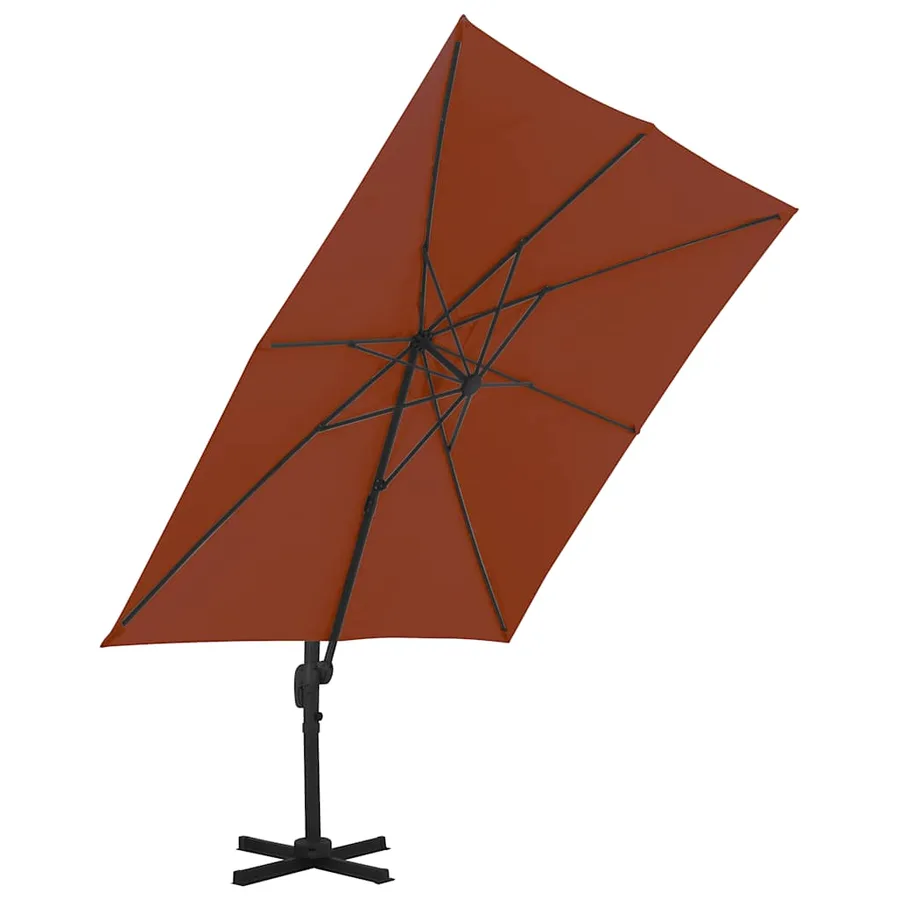 Parasol de jardin en porte-à-faux avec mât en aluminium - 3